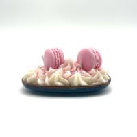 Sweet Macaron Duftkerze - Schale flach - Duft nach rosa Zuckerwatte Bild 2