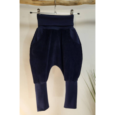 Hose, Mitwachshose aus BIO Cordnicky dunkelblau