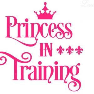 Bügelbild Princess in Training verschiedene Farben Bild 1