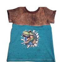 Kurzarmshirt / T-Shirt gr. 110 Dino handmade Bild 1