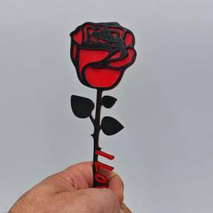 3D Druck | Geschenk Frau | Rose personalisiert | Blume mit Namen | Rose Wunschname | Hochzeitstag | Freundin | Muttertag Bild 7