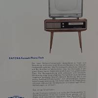 RFT - Prospekt  Fernseh-Phono-Tisch - 1962 - VEB Rafena Werke Radeberg -  DDR Bild 2
