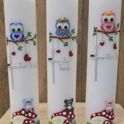 Taufkerze 30x6 - In verschiedenen Farben -