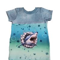 Kurzarmshirt / T-Shirt gr. 104 slim Hai handmade Bild 1