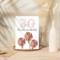 Geldgeschenk 30. Geburtstag zum selbst ausdrucken | Geschenkvorlage für Mann und Frau - Digitaler Download Bild 10