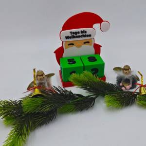 3D Druck | Weihnachtsmann | Countdown Kalender | Tage bis Weihnachten | Days until Christmas | Weihnachtszahlen | Weihna Bild 2