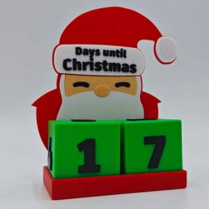 3D Druck | Weihnachtsmann | Countdown Kalender | Tage bis Weihnachten | Days until Christmas | Weihnachtszahlen | Weihna Bild 8