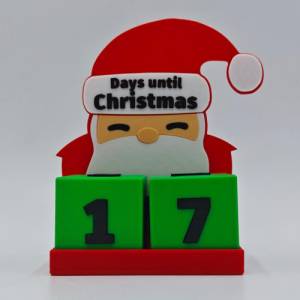 3D Druck | Weihnachtsmann | Countdown Kalender | Tage bis Weihnachten | Days until Christmas | Weihnachtszahlen | Weihna Bild 9