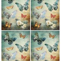 Bastelpapier - Decoupage-Papier - A4 - Softpapier - Vintage - Schmetterling - Butterfly - 13423 Bild 3