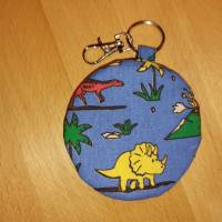 Mini-Bag rund, Mini Geldbeutel - Dinos blau Bild 2