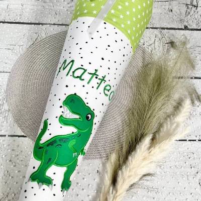 Jungen Schultüte Dino Dinosaurier aus Stoff 70 cm