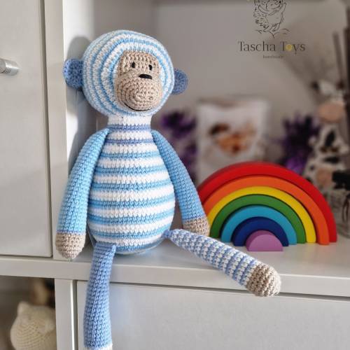 Kuscheltier Affe gehäkelt Amigurumi – Handgemachter Häkel-Affe als Geschenk