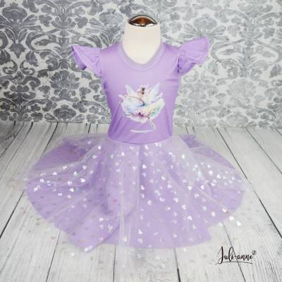 Tüll Drehkleid - Kleid mit Drehrock und Tüll  Ballerina Fee  #Einschulung