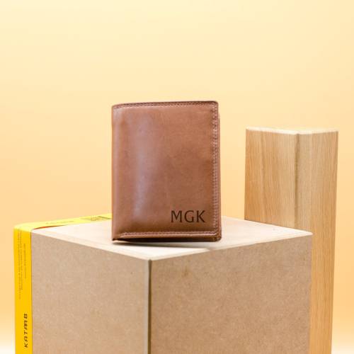 Personalisierte Geldbörse für Männer mit Gravur cir.9x12cm. Monogrammed Brieftasche für Herren. Geschenk zum Vatertag. G