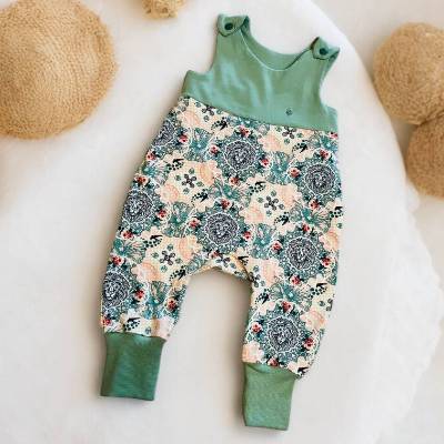 Strampler Baby Mädchen mint Löwe Strampler romantisch Geschenk Mädchen Geburt Strampelanzug Mädchen Strampler Baby Frühl