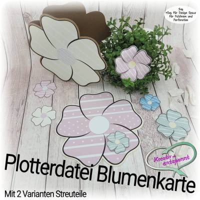 Plotterdatei Blumenkarte