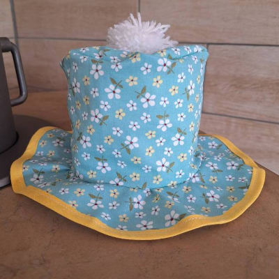 Klopapierhut, Klorollenhut, Toilettenpapierhut, Klorollenverstecker, genäht Retro