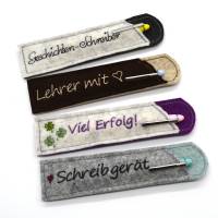 Stickdatei Etuis Stifteetui schmal für einen oder zwei Kugelschreiber 10 Varianten Bild 3