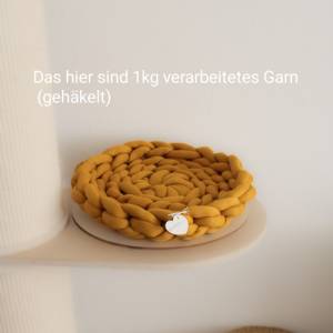 1kg XXL Garn | BioBaumwollgarn | Jumbogarn ca. 2,2-2,5 cm dick | Chunky yarn | Schlauchgarn | Tube Yarn | Bild 9