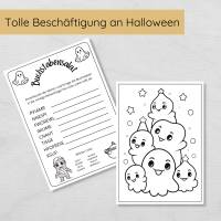 25 Halloween Rätselseiten und Ausmalbilder für Kinder zum Ausdrucken Bild 6