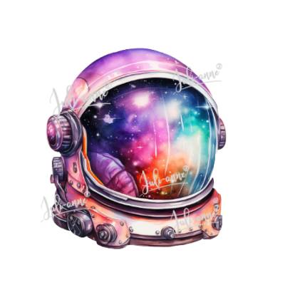 Bügelbild SPACE - Astronauten-Helm 