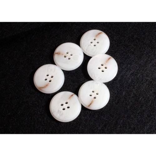 Runde Mantelknöpfe Aus Metall 6 Stück - 17-25 Mm Weiß | Für DIY Näharbeiten