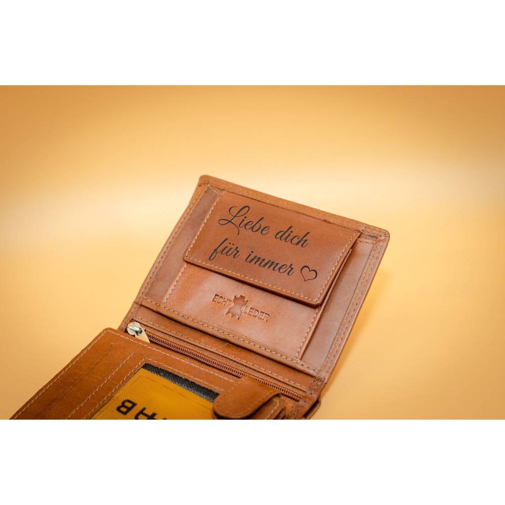 Personalisierte Geldbörse für Männer mit Gravur 12x9,5cm