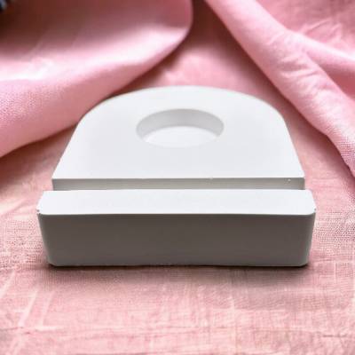 Halbrunde Einschieber Gießform, Basis Sockel Teelichthalter Silikonform DIY Einschieberform