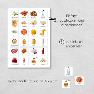 Einkaufsliste für Kinder mit 100+ Lebensmittel Lernkarten zum Ausdrucken, Einkaufsplaner Bild 7