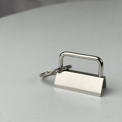 Schlüsselbandrohling, Klemme für Schlüsselband incl. Schlüsselring, Material für die Fertigung von Schlüsselanhängern