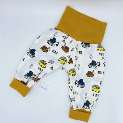 Pumphose, Größe 56 - 62 , Mitwachshose,Baufahrzeuge