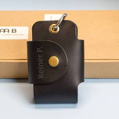 Personalisierte Schlüsseltasche aus Leder mit Gravur – Schlüssel Etui Auto – Handgemachtes Car Key Case Geschenk