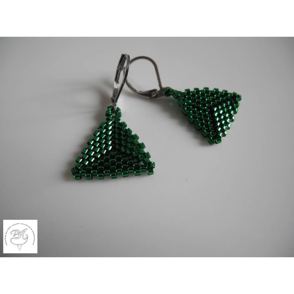 Ohrhänger Dreieck grün Bild 1