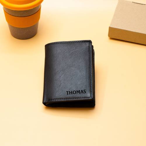 Personalisierte Geldbörse für Männer mit Gravur(Hochformat).Monogrammed Brieftasche für Männer.Portemonnaie für Herren.G