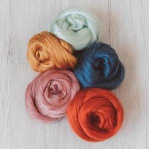 100g Viskosefaser - veganer Ersatz für Maulbeerseide | Kammzug Viskose