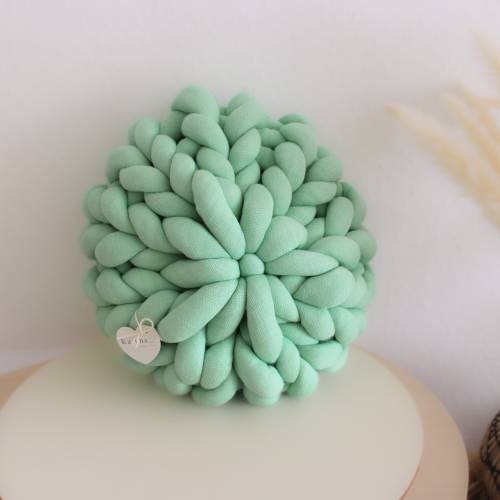 Grobstrick Kissen aus XXL Biobaumwollgarn