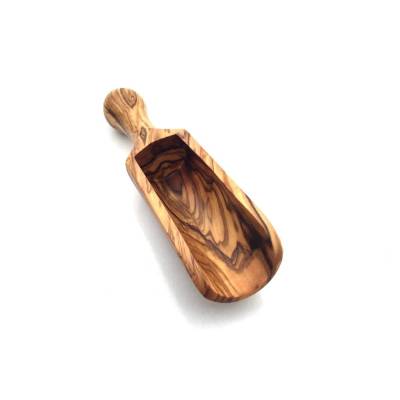 Küchenschaufel 16 cm Dosierschaufel für Mehl, Müsli, Zucker, Gewürze Lebensmittel Holzschaufel Holzschippe handgefertigt