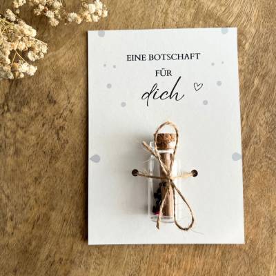 Botschaft im Reagenzglas | personalisierbar | Überraschungsbotschaft | Geschenk | Verkündung Schwangerschaft