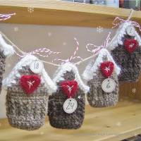 Häkelanleitung - ARTLÄNDER HÄUSER - Lebkuchenhäuser und Adventskalender Zahlen + Manila Geschenkeanhänger zum Drucken Bild 5