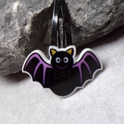 Fledermaus Haarspange – Kawaii Gothic Cosplay Haarclip aus Acryl, Laser Cut