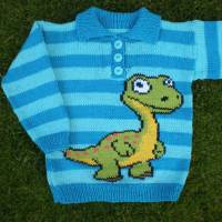 Strickanleitung Pullover Dino in 2 Größen Bild 3
