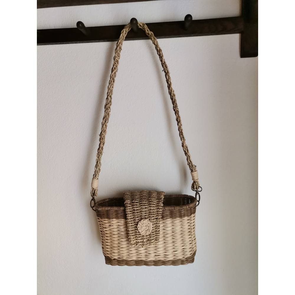 Seegras Tasche Eckig Handgeflochtene Tasche Aus Peddigrohr