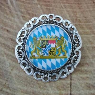 Brosche mit Bayernwappen-Motiv