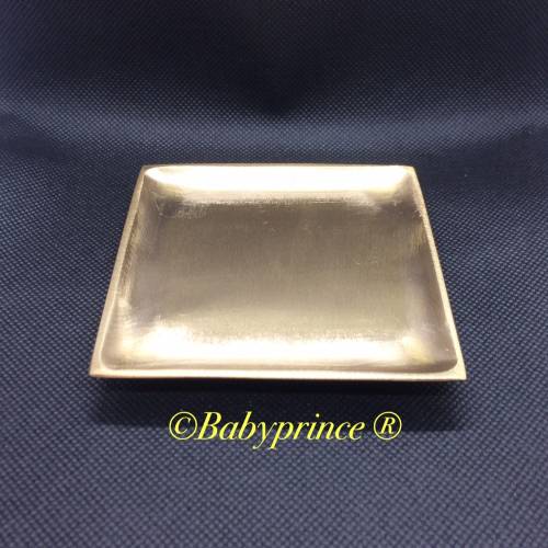 Kerzenteller  gold-matt- Kerzen bis 7 cm