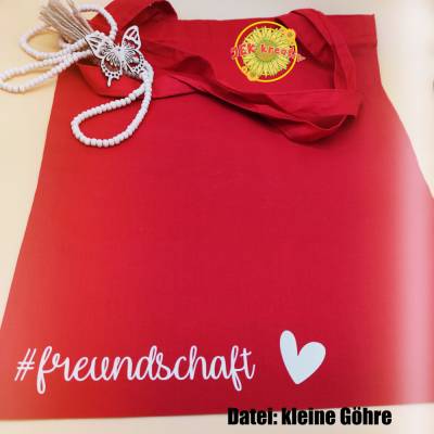 Jutebeute für die Freundschaftl, Tasche, Einkaufstasche, Stofftasche, Einkaufsbeutel, Shopper, Baumwollbeutel