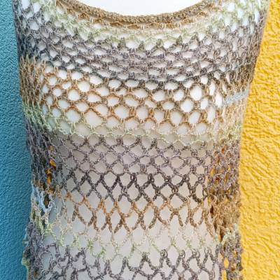 Luftiges Häkeltop Gr. 36/38, crop shirt