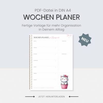 Wochenplaner PDF Datei A4  