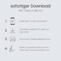 Wochenplaner PDF Datei A4  