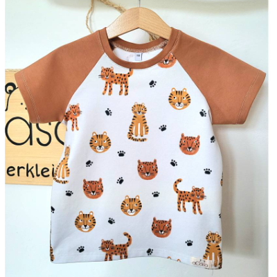 T-SHIRT kurzarm aus BIO Jersey JUNGLE CATS