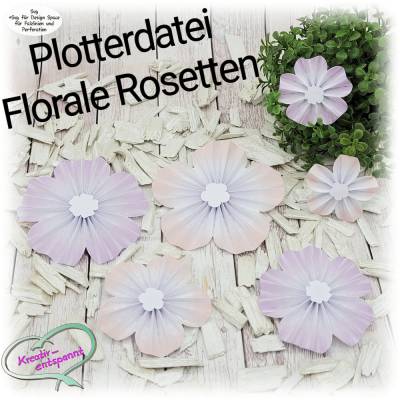 Plotterdatei Florale Rosetten